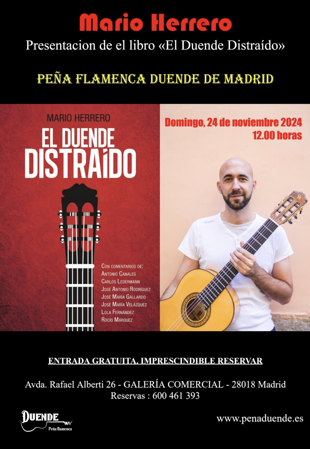 24 de noviembre: Presentación libro Mario Herrero